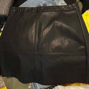 Faux leather skirt